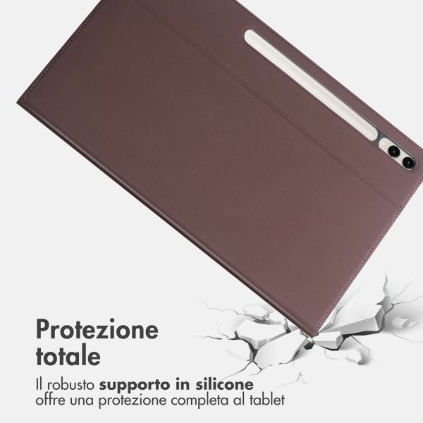Accezz Cover Tablet Classica Samsung Galaxy Tab S10 Ultra / Tab S9 Ultra - Marrone