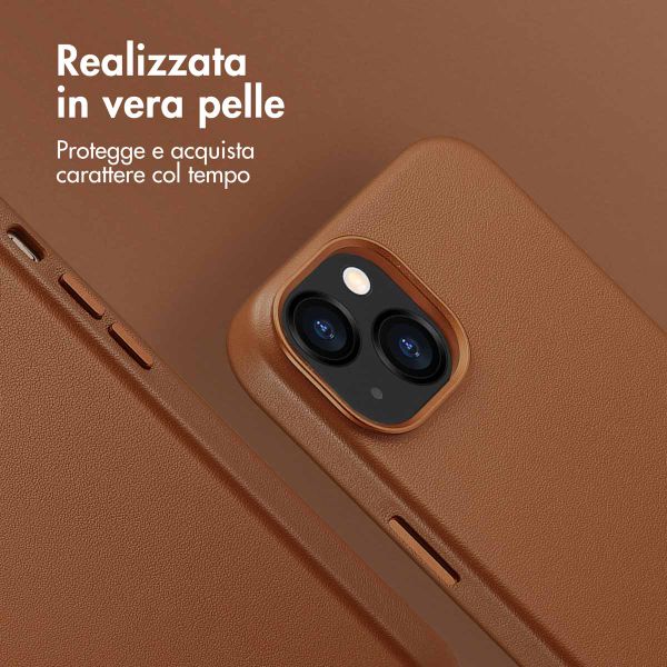 Accezz Cover in Pelle con MagSafe Apple iPhone 13 - Sienna Brown