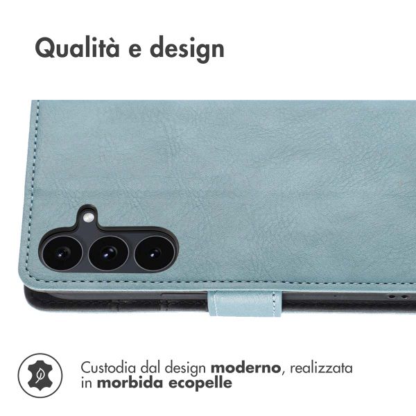 imoshion Cover a libro di Lusso Samsung Galaxy S25 FE - Azzurro