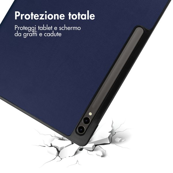 imoshion Cover a libro Trifold Samsung Galaxy Tab S10 Ultra / Tab S9 Ultra - Blu scuro
