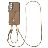 Selencia Cover per telefono Sera con cordino e portacarte a busta Samsung Galaxy A57 (5G) - Taupe