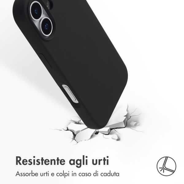 Accezz Cover in silicone liquido con MagSafe Apple iPhone 17 - Nero