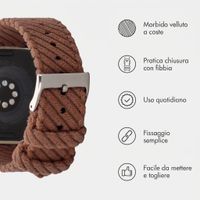 imoshion Cinturino in velluto a coste Apple Watch | 44/45/46/49 mm - Marrone