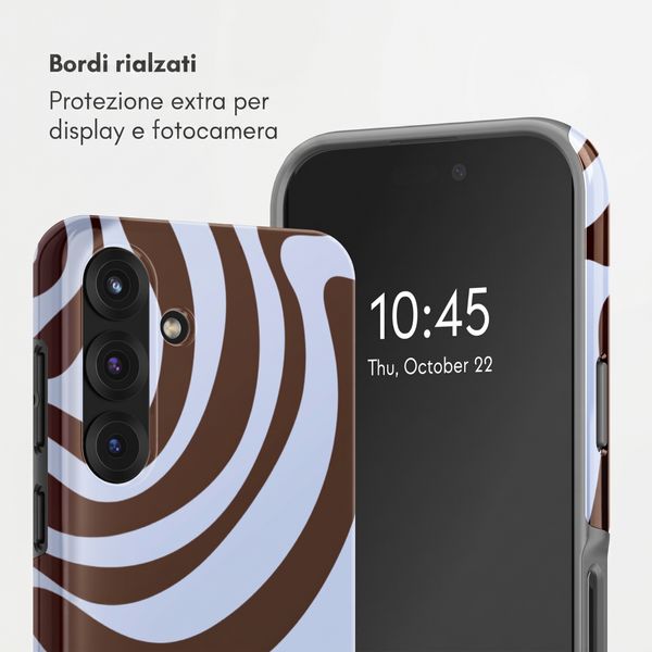 Selencia Cover Posteriore Vivid Samsung Galaxy S25 FE - Dream Swirl Chocolate
