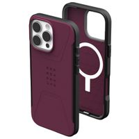 UAG Cover Posteriore Civilian con MagSafe Apple iPhone 16 Pro Max - Bordeaux