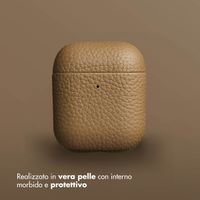 Accezz Cover in vera pelle  Apple Airpods 1 / 2 - Taupe
