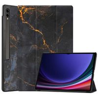 imoshion Cover Trifold Design Samsung Galaxy Tab S10 Ultra / Tab S9 Ultra - Black Marble