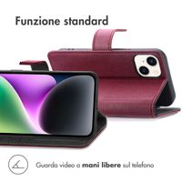 imoshion Cover a libro di Lusso Apple iPhone 14 / 13 - Bordeaux