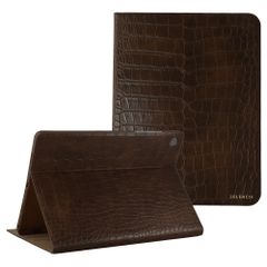 Selencia Custodia a libro Croco Samsung Galaxy Tab A11 Plus / A9 Plus - Choco Brown