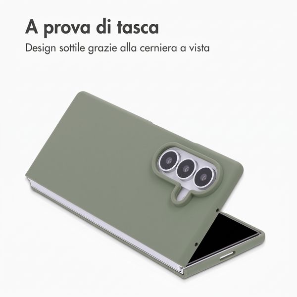 Accezz Cover in silicone liquido con MagSafe Samsung Galaxy Z Fold 8 Ultra - Cooper Green