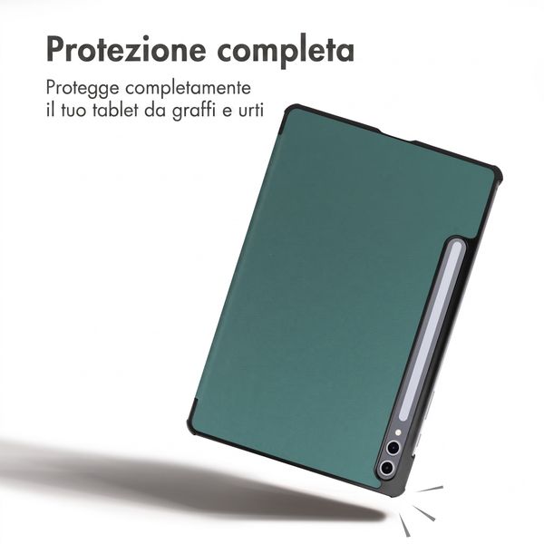 imoshion Cover a libro Trifold Samsung Galaxy Tab S10 Ultra / Tab S9 Ultra - Verde scuro