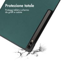 imoshion Cover a libro Trifold Samsung Galaxy Tab S10 Ultra / Tab S9 Ultra - Verde scuro