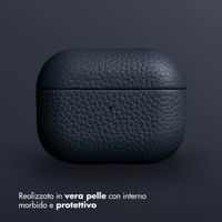 Accezz Cover in vera pelle  Apple Airpods Pro - Blu scuro
