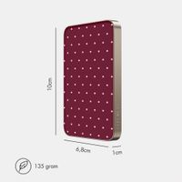 Selencia Vivid Powerbank 5.000 mAh - Draadloze Powerbank - Geschikt voor MagSafe en Qi - Desert Gold / Happy Dots Burgundy