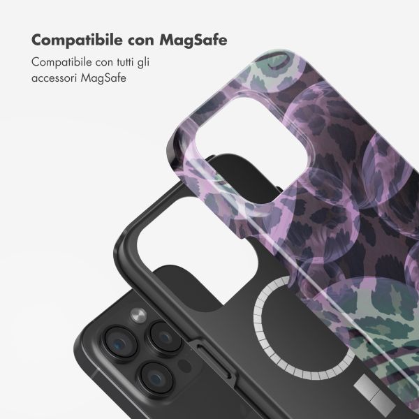 Selencia Cover posteriore Vivid con MagSafe Apple iPhone 15 Pro - Leo Bubble Green