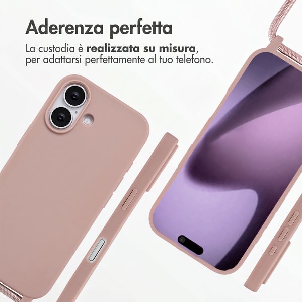 imoshion Cover in Silicone con Cordino Apple iPhone 17 - Sand Pink