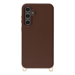 Selencia Cover posteriore Rivièra con MagSafe con ganci rimovibili Samsung Galaxy S23 FE - Choco Brown