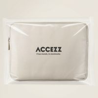 Accezz Custodia per laptop Leather con cerniera 13-14 pollici - Beige