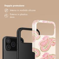 Selencia Cover Posteriore Vivid Apple iPhone 17 Pro - Paisley Blush