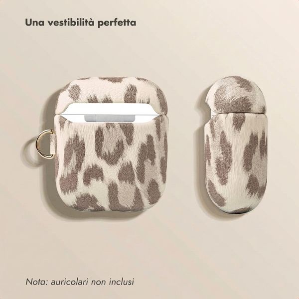 Selencia Cover Sabi stampa pantera  Apple Airpods 1 / 2 - Soft Ivory