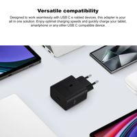 Samsung Adattatore di alimentazione originale con cavo USB-C - Caricatore - Connessione USB-C - Ricarica rapida - 45 Watt - 1,8 metri - Nero