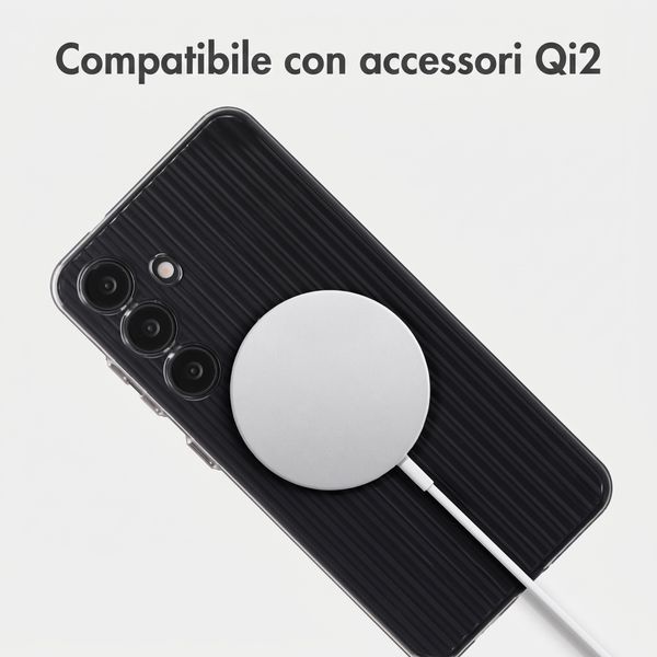 Accezz Cover Lite con MagSafe | Fluted | Samsung Galaxy S24 - Nero