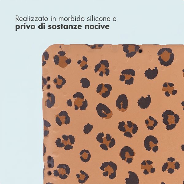 imoshion Cover Posteriore Kidsproof Design con maniglia Samsung Galaxy Tab A11 Plus / A9 Plus - Stampa pantera