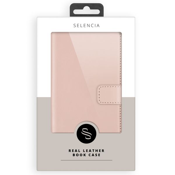 Selencia Cover a libro in vera pelle Apple iPhone 14 Pro - Dusty Pink