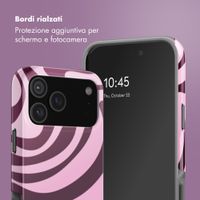 Selencia Cover Posteriore Vivid Apple iPhone 17 Pro Max - Wavy Swirl Pink Plum