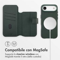 Accezz Cover in pelle 2 in 1 con MagSafe Apple iPhone Air - Cedar Green
