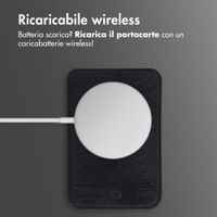 Accezz Portacarte in pelle magnetico - Compatibile con Apple Find My - Onyx Black