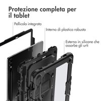 Accezz Cover Posteriore Resistente con tracolla Samsung Galaxy Tab S10 Plus / Tab S9 FE Plus / Tab S9 Plus - Nero