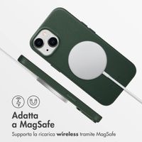 Accezz Cover in Pelle con MagSafe Apple iPhone 15 - Cedar Green