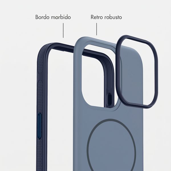imoshion Cover posteriore Color con Thin MagSafe Ring Apple iPhone 15 Pro - Blu scuro