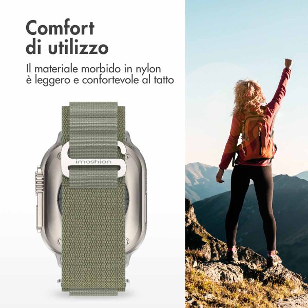 imoshion Cinturino in nylon Alpine Apple Watch | 44/45/46/49 mm - Olive Green