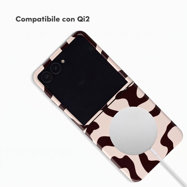 Selencia Cover posteriore Vivid con MagSafe Samsung Galaxy Z Flip 8 - Art Wave Black