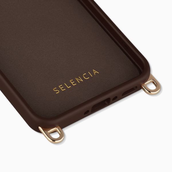Selencia Cover posteriore Rivièra con MagSafe con ganci rimovibili Samsung Galaxy A17 (5G) / (4G) - Choco Brown
