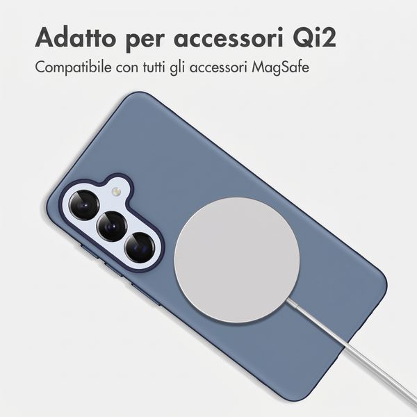 imoshion Cover posteriore Color con Thin MagSafe Ring Samsung Galaxy S25 / S24 - Blu scuro