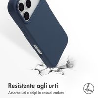 Accezz Cover in silicone liquido con MagSafe Apple iPhone 17 Pro - Blu scuro