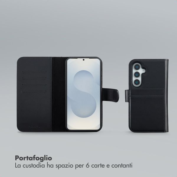 Selencia Libreria rimovibile Olyn con MagSafe Samsung Galaxy S25 / S24 - Nero