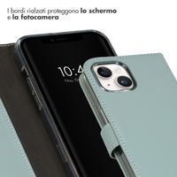 Selencia Cover a libro in vera pelle Apple iPhone 15 - Air Blue