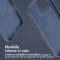 Accezz Cover in Pelle con MagSafe Apple iPhone 16 Pro Max - Nightfall Blue