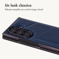imoshion Cover posteriore MagSafe in pelle sintetica con portacarte Samsung Galaxy Z Fold 8 Ultra - Blu scuro