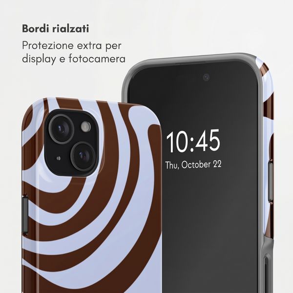 Selencia Cover posteriore Vivid con MagSafe Apple iPhone 15 - Dream Swirl Chocolate
