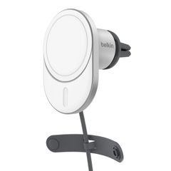 Belkin BoostCharge Pro Caricabatterie Auto Wireless Magnetico - Supporto Telefono Griglia di Ventilazione - Adattatore Incluso