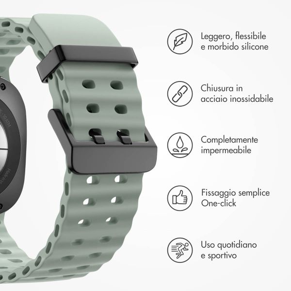 imoshion Cinturino Ocean in silicone Samsung Galaxy Watch Ultra (2024/2025) - Grayish Green