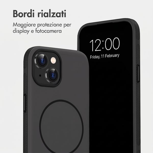 imoshion Cover posteriore Color con Thin MagSafe Ring Apple iPhone 15 - Nero