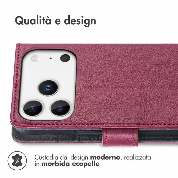 imoshion Cover a libro di Lusso Apple iPhone 17 Pro - Bordeaux