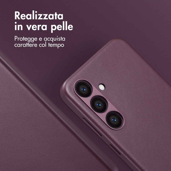 Accezz Cover in Pelle con MagSafe Samsung Galaxy S24 Plus - Heath Purple