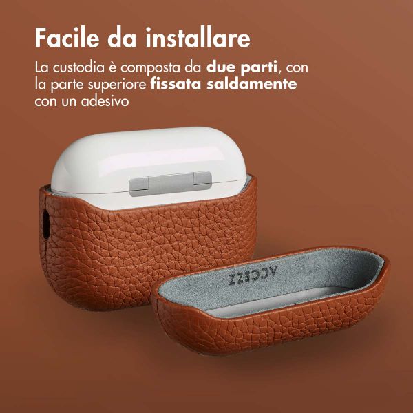 Accezz Cover in vera pelle  Apple Airpods Pro 3 - Cognac